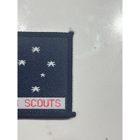 Australian Scout Flag Badge Sew On Cloth Blue Rectangular Shape - Picture 3 of 5
